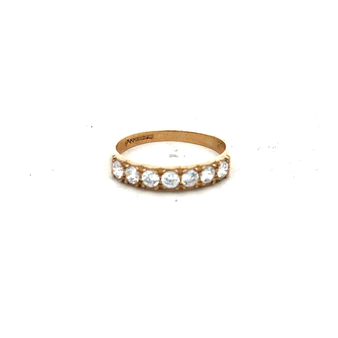 9ct yellow gold ring size N (sh26182b)
