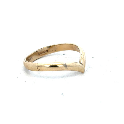 9ct yellow gold ring size M (sh26278b)