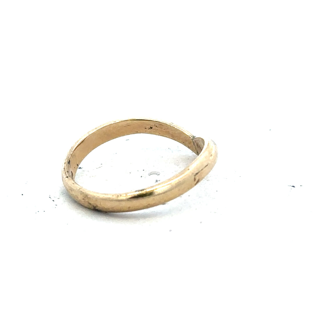 9ct yellow gold ring size M (sh26278b)