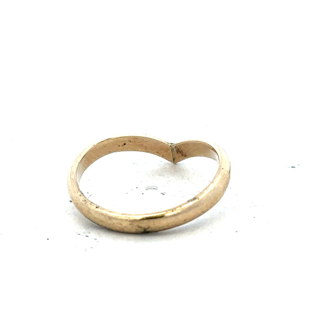 9ct yellow gold ring size M (sh26278b)