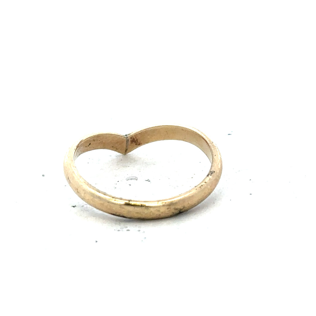 9ct yellow gold ring size M (sh26278b)