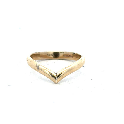 9ct yellow gold ring size M (sh26278b)