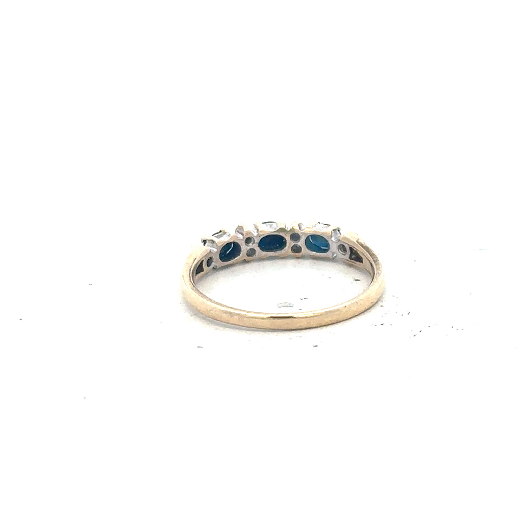 9ct yellow gold ring size L (sh26208b)