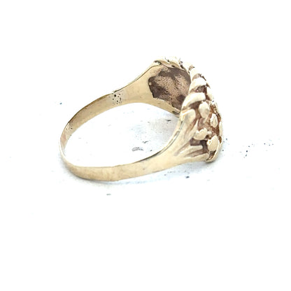 9ct yellow gold keeper ring size P1/2 (bb1889l)