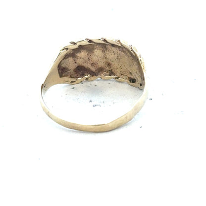 9ct yellow gold keeper ring size P1/2 (bb1889l)