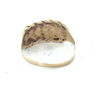 9ct yellow gold keeper ring size P1/2 (bb1889l)