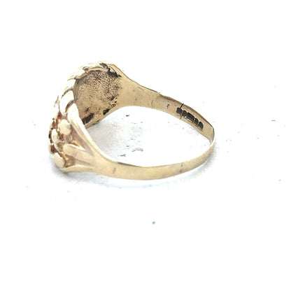 9ct yellow gold keeper ring size P1/2 (bb1889l)
