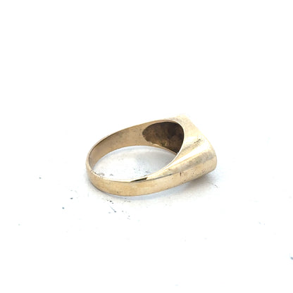 9ct yellow gold ring size R (sh26264b)