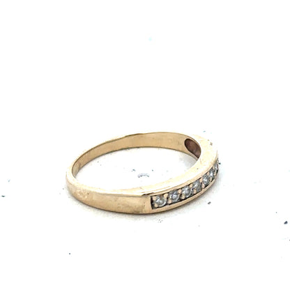 9ct yellow gold diamond ring size K1/2 (sh25074l)