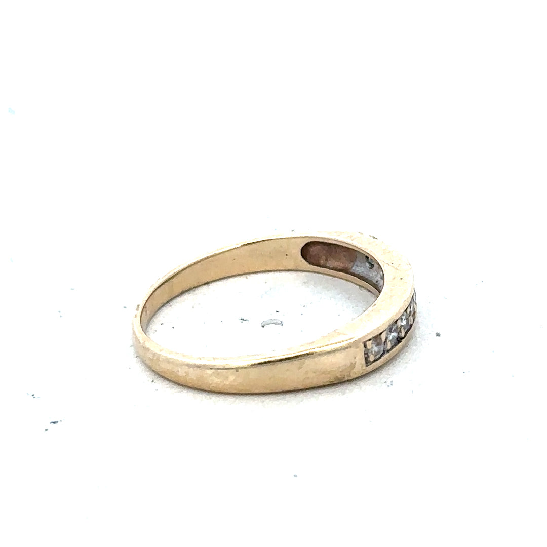 9ct yellow gold diamond ring size K1/2 (sh25074l)