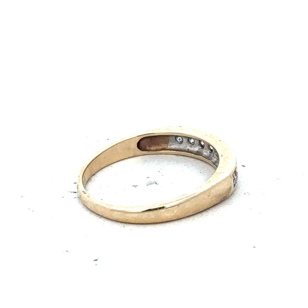 9ct yellow gold diamond ring size K1/2 (sh25074l)