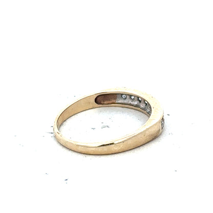 9ct yellow gold diamond ring size K1/2 (sh25074l)