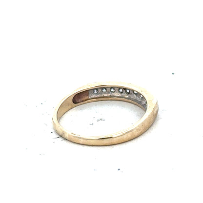 9ct yellow gold diamond ring size K1/2 (sh25074l)