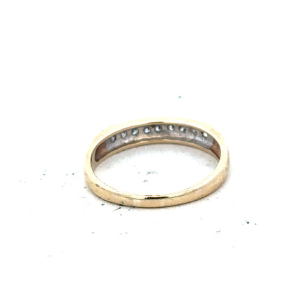 9ct yellow gold diamond ring size K1/2 (sh25074l)