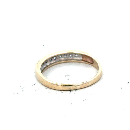 9ct yellow gold diamond ring size K1/2 (sh25074l)