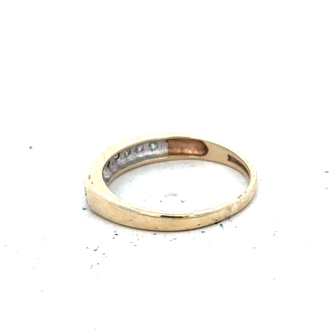 9ct yellow gold diamond ring size K1/2 (sh25074l)