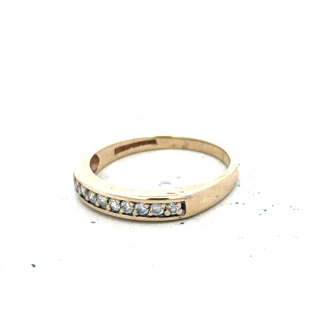 9ct yellow gold diamond ring size K1/2 (sh25074l)