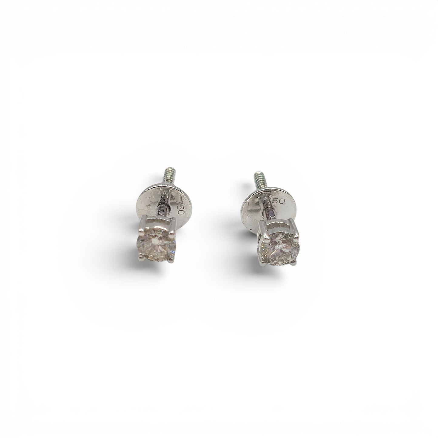 18ct white gold diamond stud earrings  BB1893l
