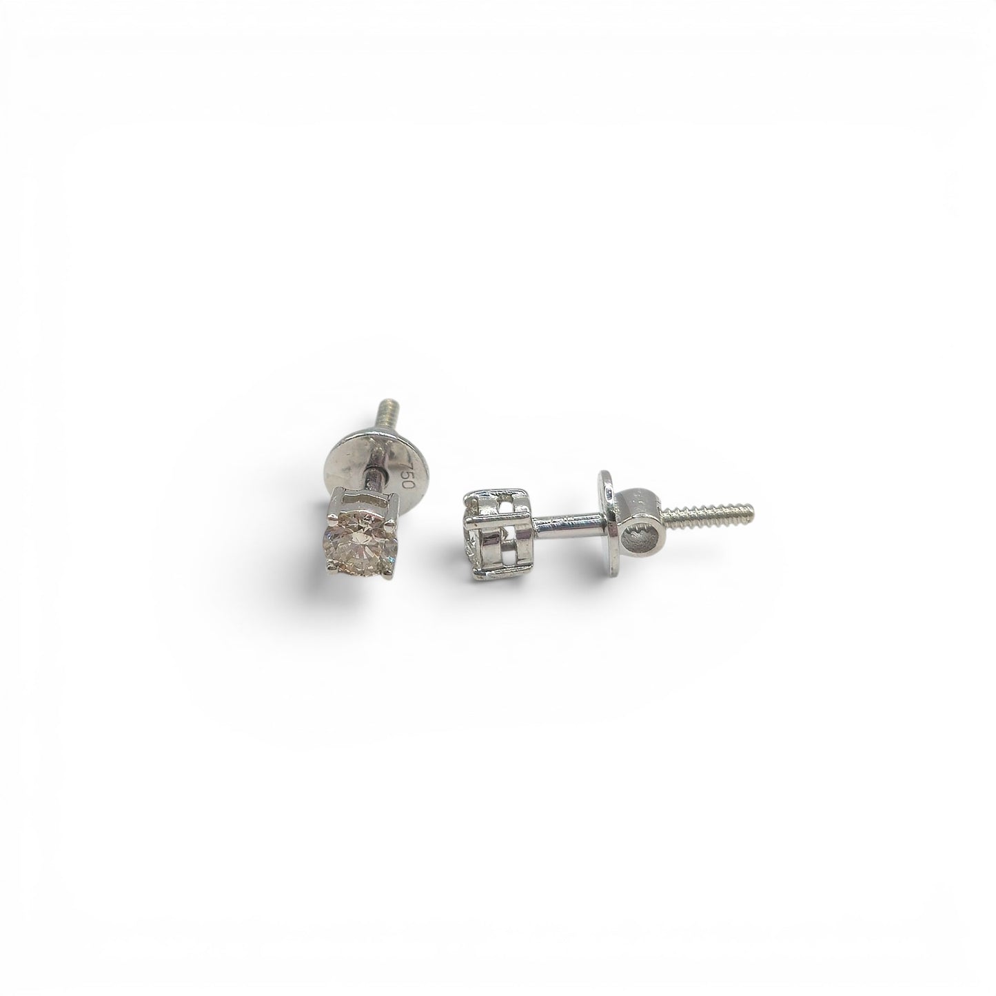 18ct white gold diamond stud earrings  BB1893l