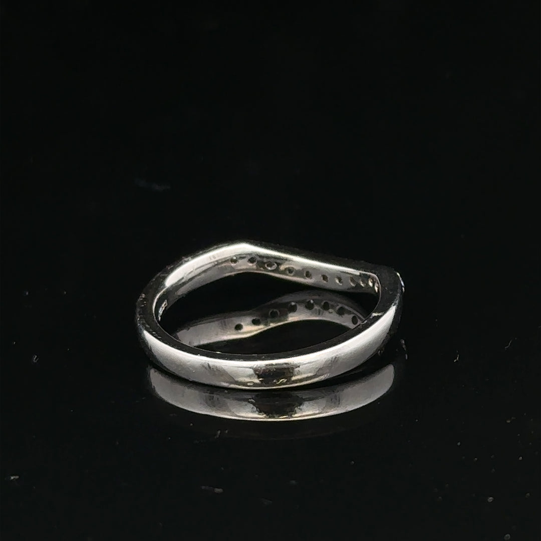 Platinum diamond ring size J (sh24872l)