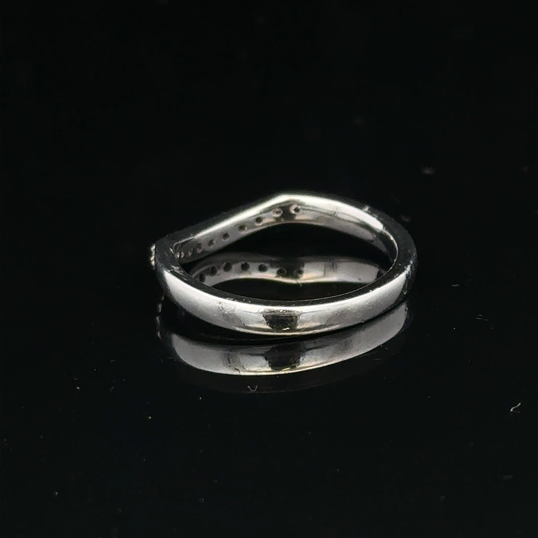 Platinum diamond ring size J (sh24872l)