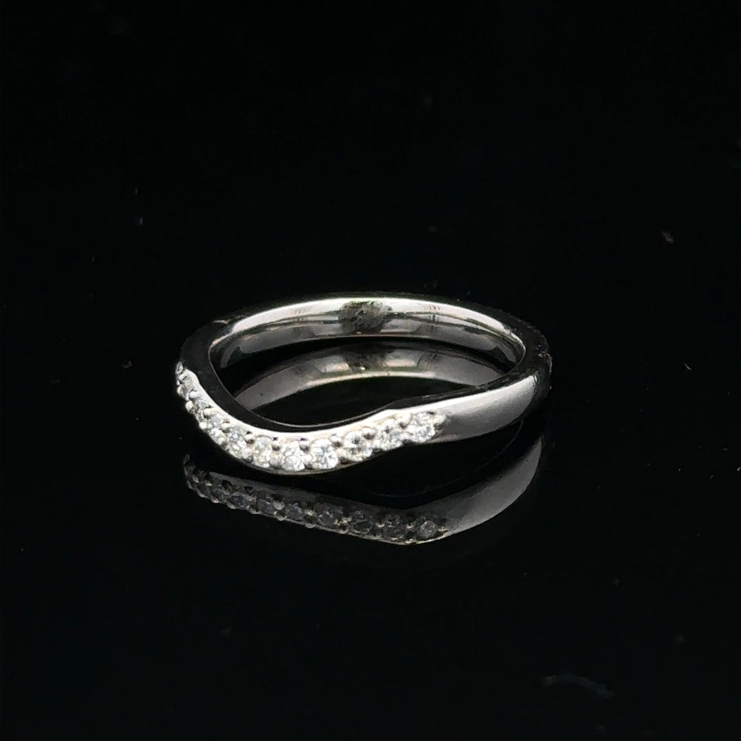 Platinum diamond ring size J (sh24872l)