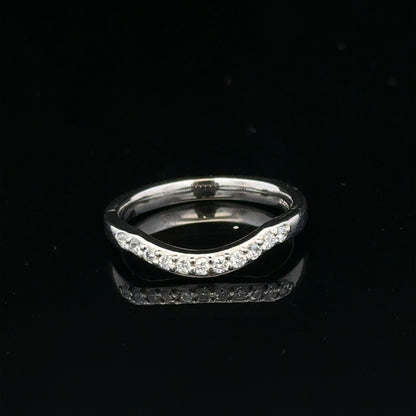 Platinum diamond ring size J (sh24872l)