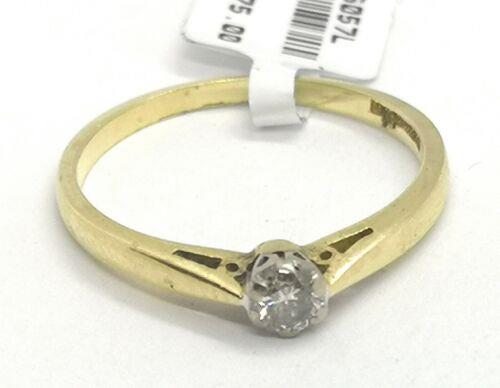 9ct yellow gold Diamond solitaire Ring