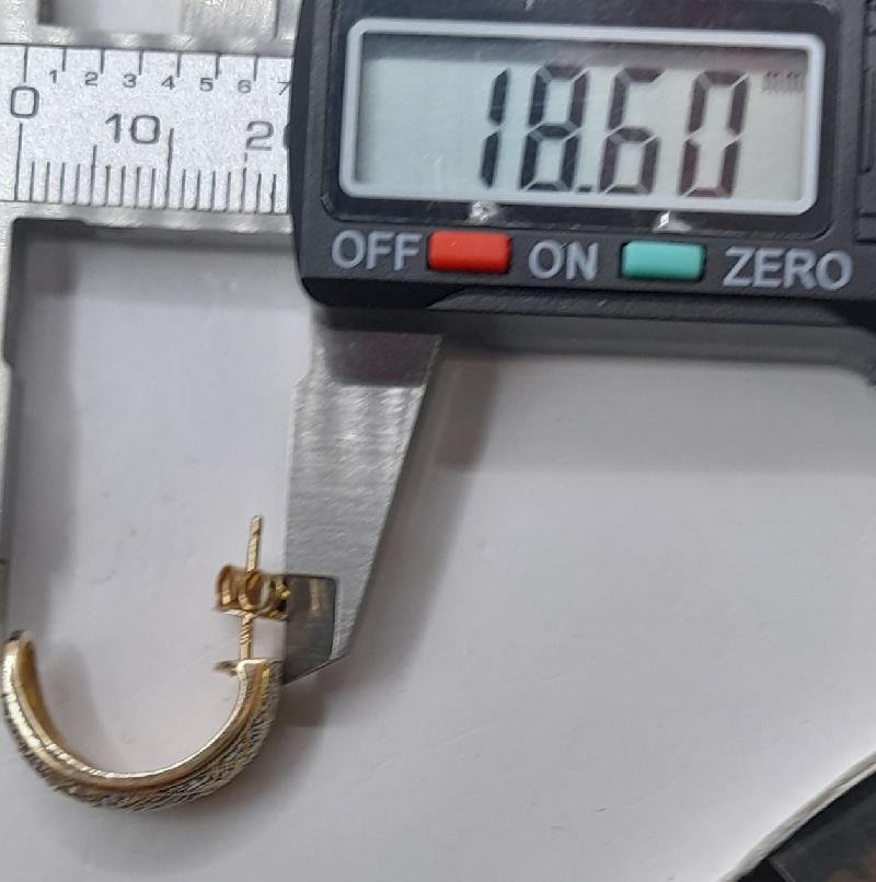9ct gold diamond half hoop earrings  sh23027b