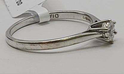 9ct White Gold diamond ring Size N sh23932b