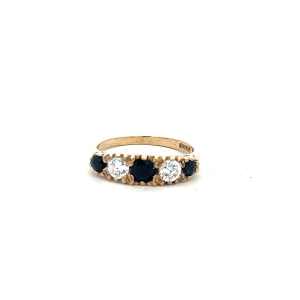 9ct yellow gold ring size P (sh25144b)