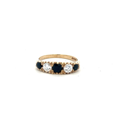 9ct yellow gold ring size P (sh25144b)