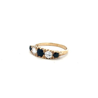 9ct yellow gold ring size P (sh25144b)