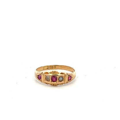 18ct yellow gold ring size N (sh25285b)