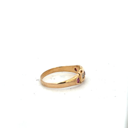 18ct yellow gold ring size N (sh25285b)