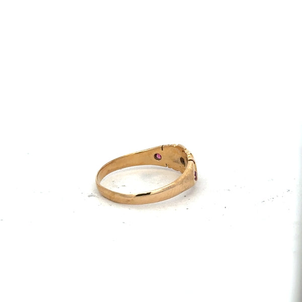 18ct yellow gold ring size N (sh25285b)
