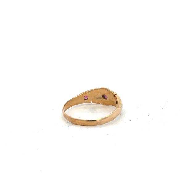 18ct yellow gold ring size N (sh25285b)