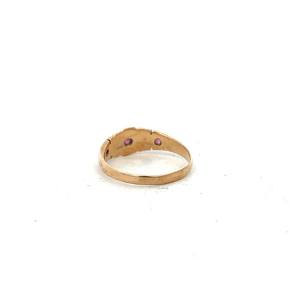 18ct yellow gold ring size N (sh25285b)