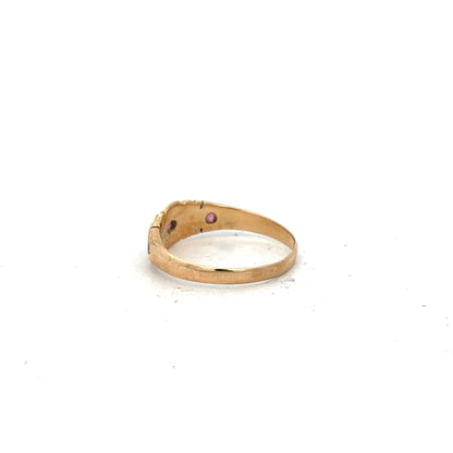 18ct yellow gold ring size N (sh25285b)