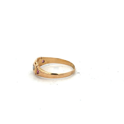 18ct yellow gold ring size N (sh25285b)