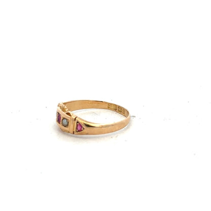 18ct yellow gold ring size N (sh25285b)