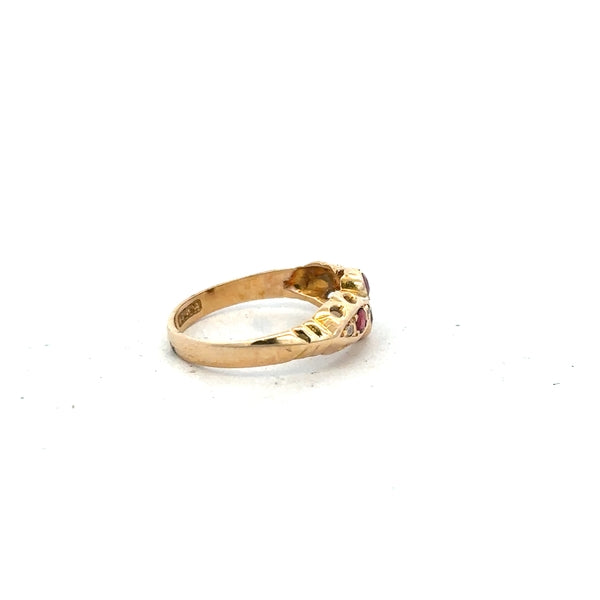 18ct yellow gold ring size M (sh25289b)