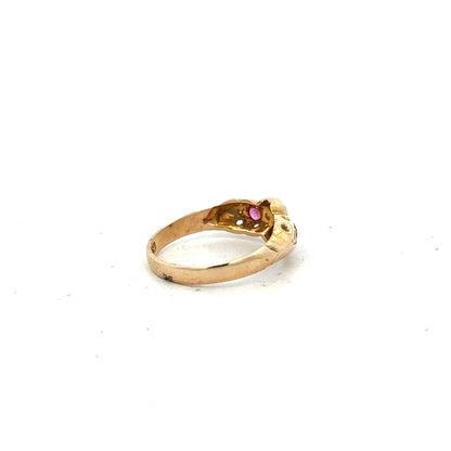 18ct yellow gold ring size M (sh25289b)