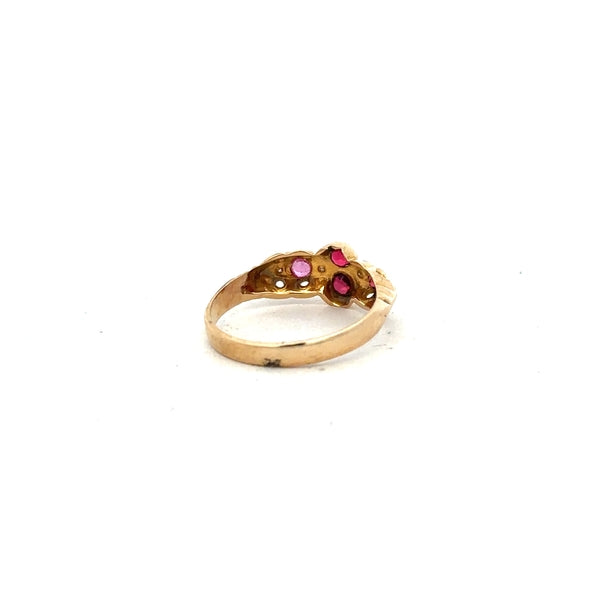 18ct yellow gold ring size M (sh25289b)