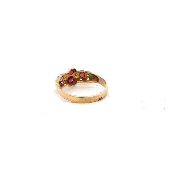 18ct yellow gold ring size M (sh25289b)