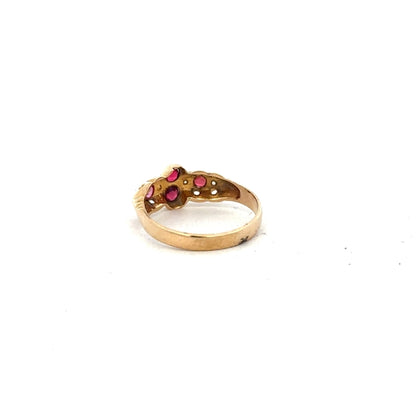 18ct yellow gold ring size M (sh25289b)