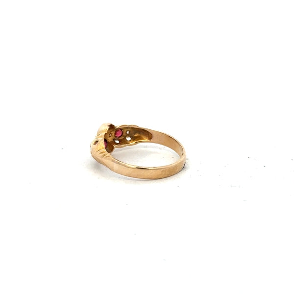 18ct yellow gold ring size M (sh25289b)