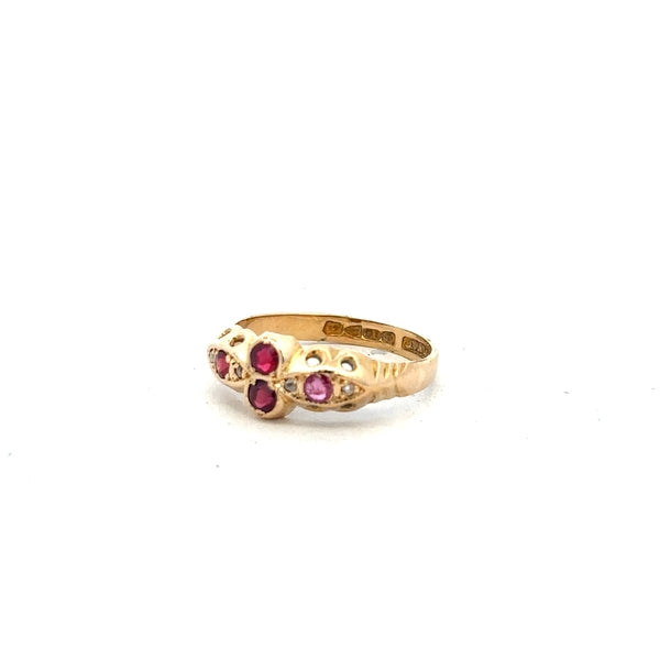 18ct yellow gold ring size M (sh25289b)
