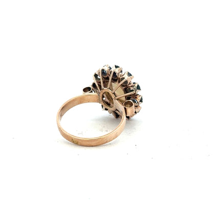 14ct yellow gold ring size M (sh25291b)