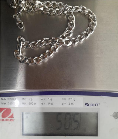 925 silver curb chain 19 inch 50.5g sh25340b
